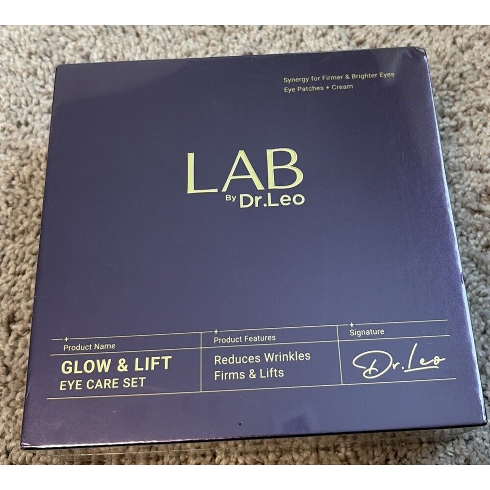 LAB by Dr Leo Glow Lift Eye Care Set Eye Patches and Cream Kit New